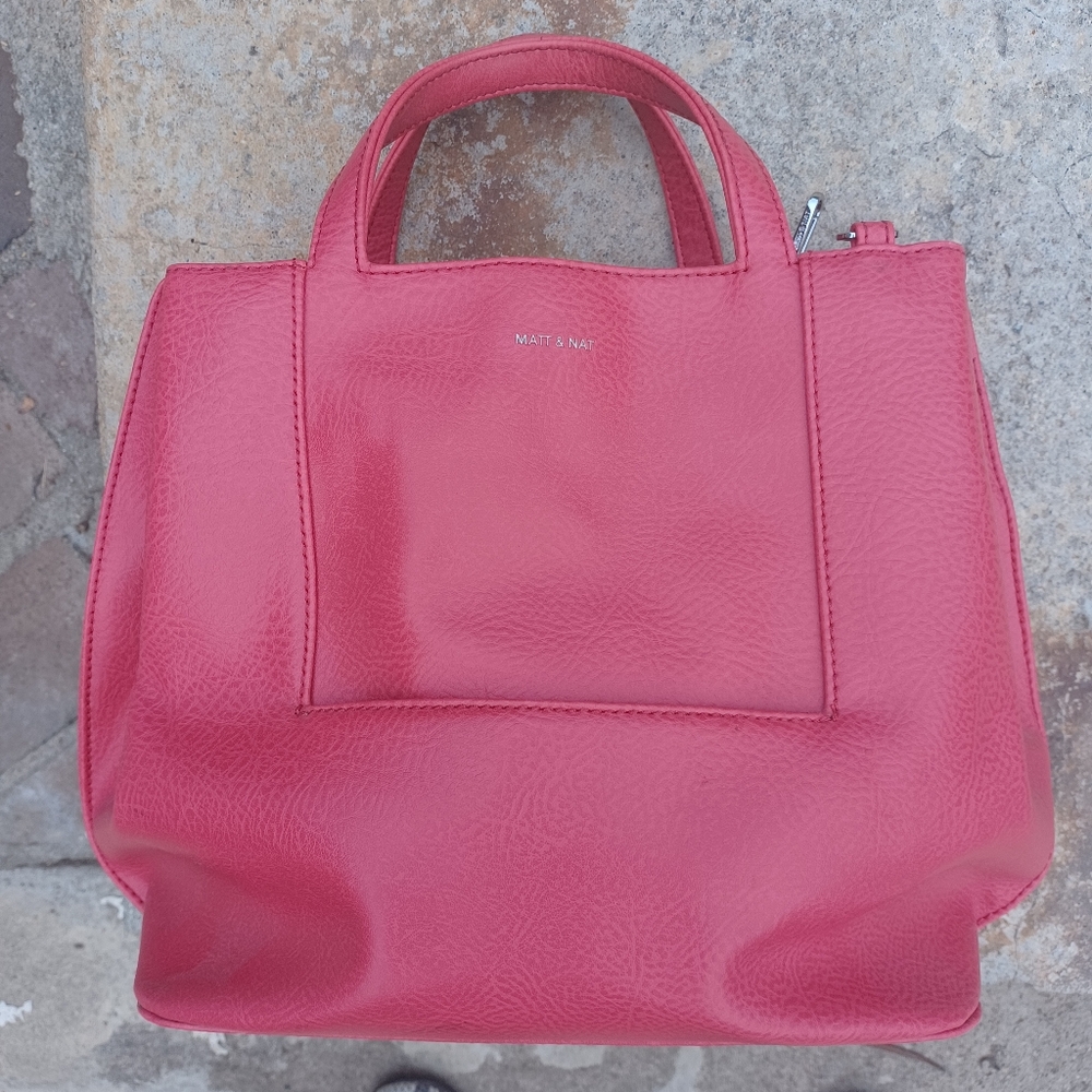 Matt & Nat Pink Women's Bag Tote Purse Barbiecore Vegan Satchel - Picture 3 of 16
